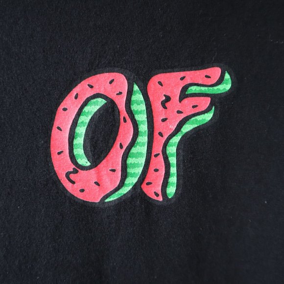 Odd Future Long Sleeve Watermelon Logo Black T Shirt, Size Medium - Picture 4 of 11